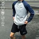 ANDTIME城市拼接半拉链运动训练服跑步骑行速干长袖 t恤篮球球衣男