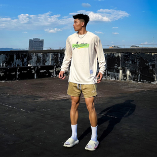 andtime长袖 篮球训练服运动跑步网眼透气潮 2.0投篮服实战t恤美式