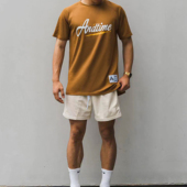 短袖 篮球训练服运动跑步上衣透气网眼球衣 投篮服T恤andtime男美式