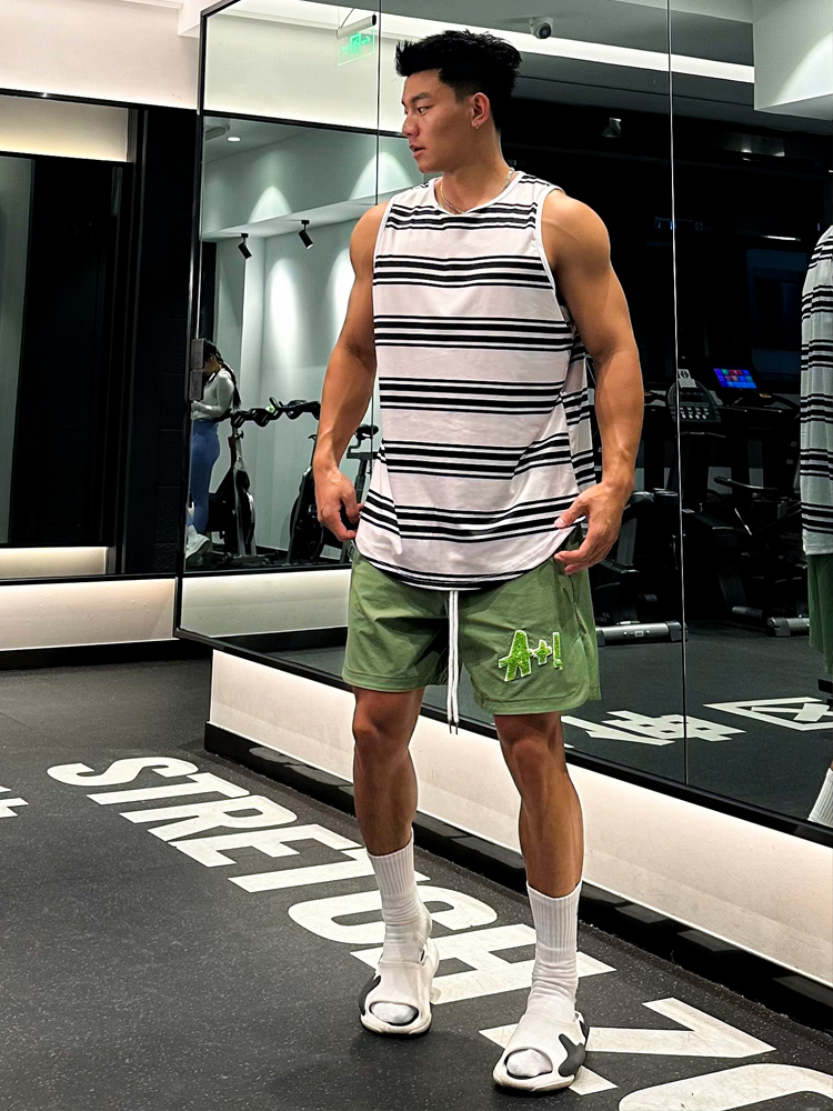 andtime正品美式条纹背心