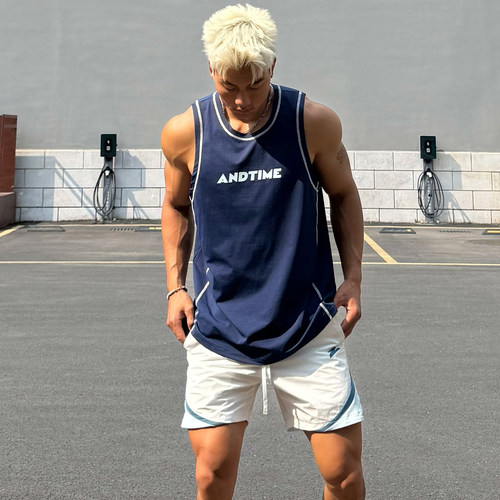 andtime运动高弹凉感撞色背心