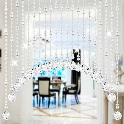 水晶珠帘隔断帘葫芦款客厅卧室卫生间玄关门帘风水拱形挂帘子新款