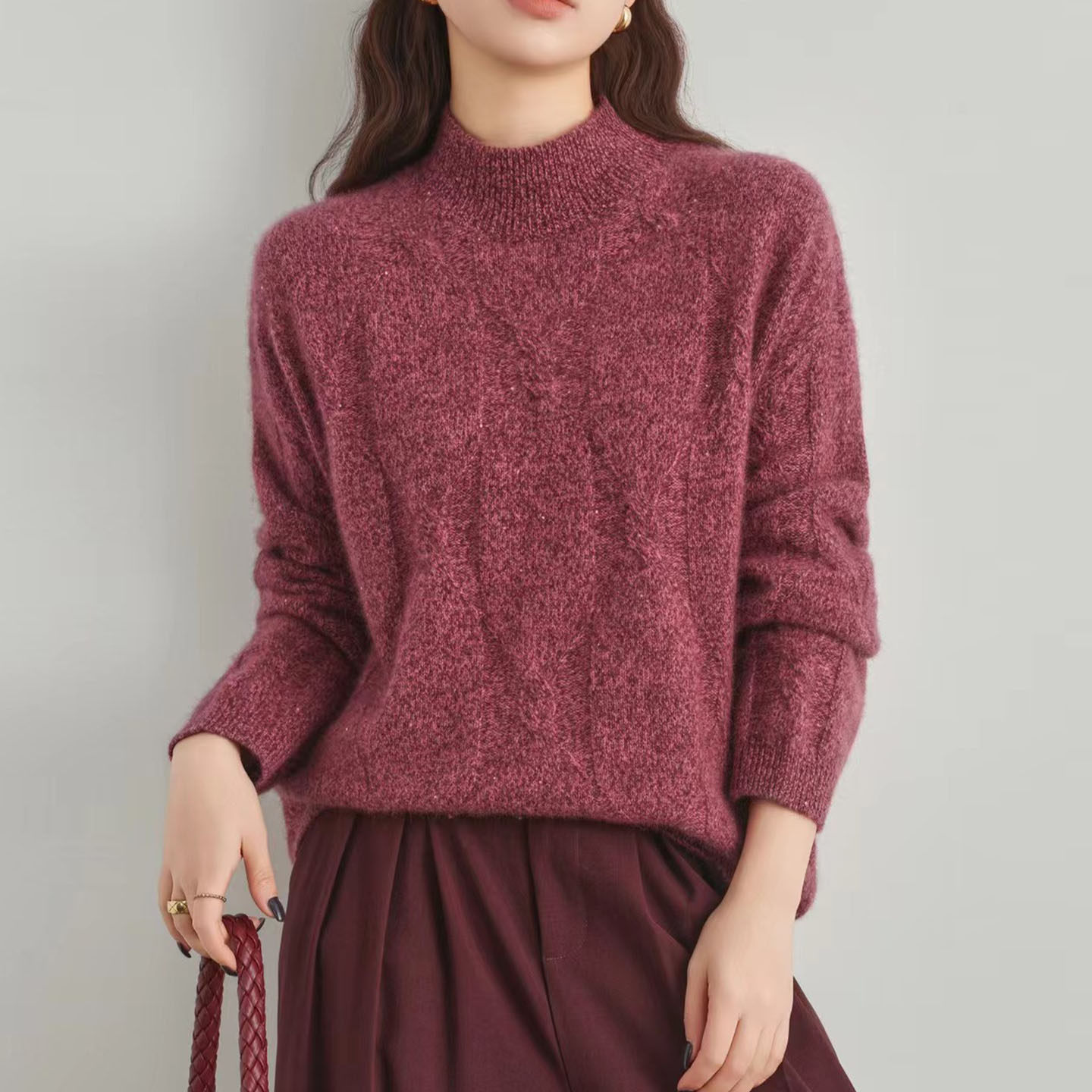 秋冬毛衣女高级感羊绒衫女纯羊毛