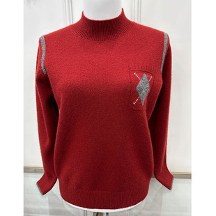 2025新款 女款 加厚冬季 打底针织衫 毛衣妈妈款 乐久金兔羊毛衫 羊绒衫