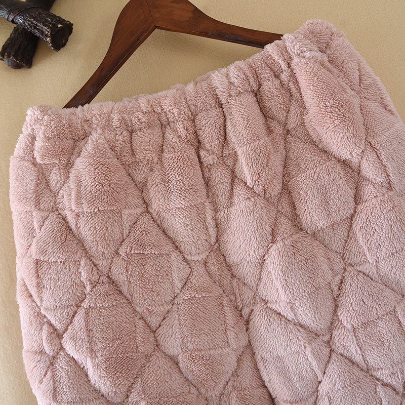 PAJAMAS LADIES WINTER CORAL VELVET COTTON THREE LAYERS THICKENED VELVET PLUS FAT PLUS SIZE MENS WINTER LOUNGEWEAR SET