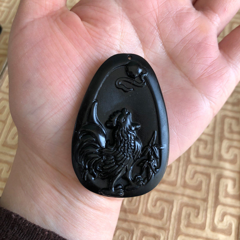 嫣芝美玉男女黑曜石雄鸡大公鸡