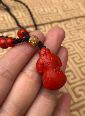 天然朱砂帝王红旗袍吊坠旗开得胜项链随身男女挂件送证书