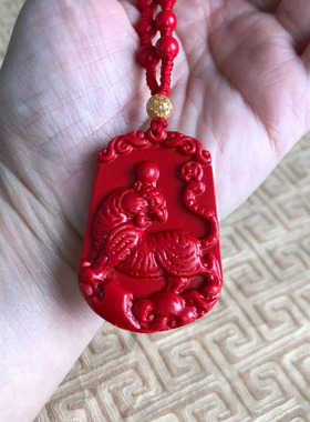 虎牌玉佩项链台湾原色朱砂生肖挂件虎虎生威钥匙扣老虎玉石吊坠
