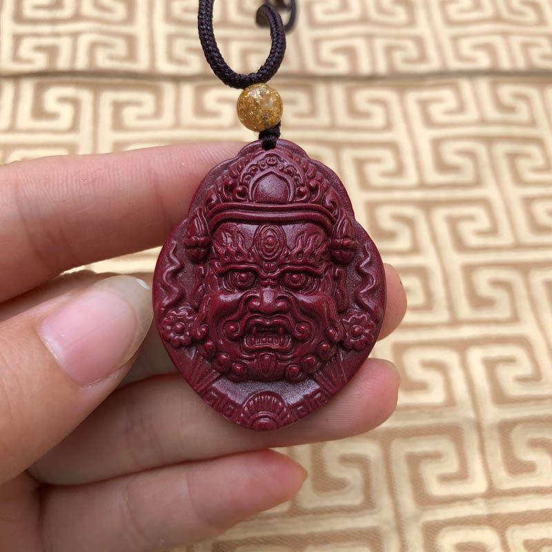 黄财神玉佩紫金砂证书挂件