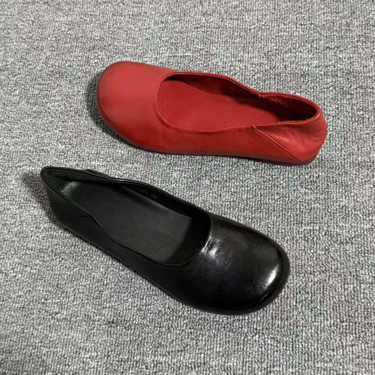 广州精品线 水洗马皮浅口一脚蹬女鞋 奶奶鞋通勤神器简约大气百搭