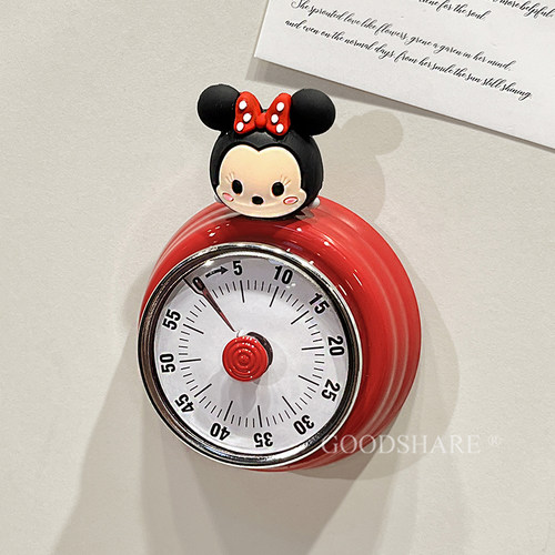 机械计时器厨房做饭定时提醒器可爱可视化时间管理闹钟倒计时磁吸