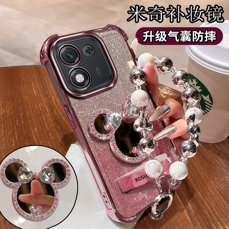 华为荣耀X70i手机壳镜头膜全包ABR一AN00防摔高档honor米奇镜子支架5G四角气囊huawei网红爆款X70I奢华感气质