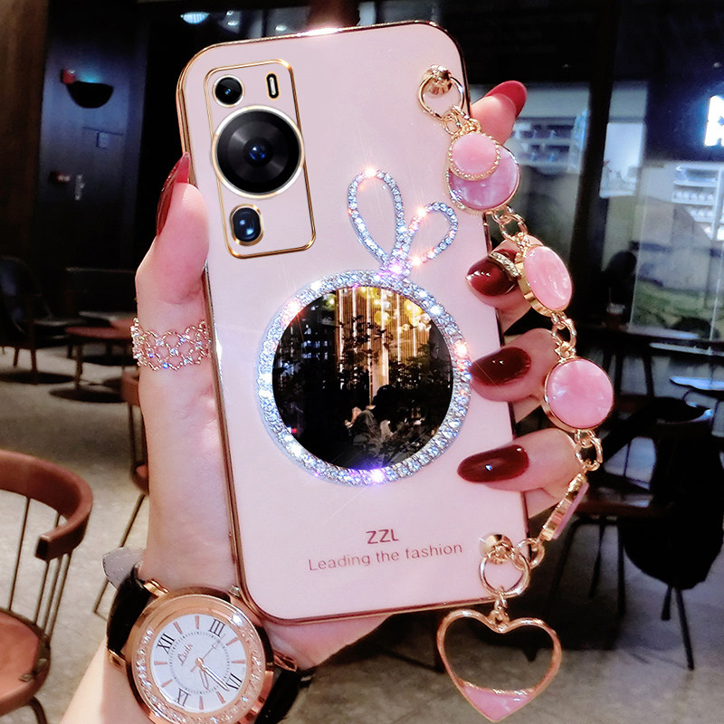 华为P60手机壳防摔MNA-AL00保护壳P60pro手机套软硅胶LNA保护套硅胶软壳简约大气5G外壳P60 5G全包镜头轻奢女