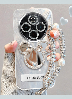 vivoY300Pro+手机壳简约镜头膜V2456A女生可爱5G小众创意y300pro+高档防摔VIVO米奇镜子支架VOVO个性时尚潮流