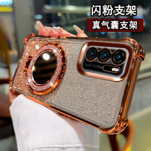 适用于华为P40手机壳P40pro四角气囊ELS一AN00镜头膜全包ANA镜子支架P4O新款TN网红爆款pr0日韩风小众por可爱