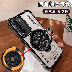 适用于三星S21手机壳时尚个性SM-G9910四角气囊创意Galaxy高档新款大气S30镜头膜全包Samsung男女奢侈Samsung