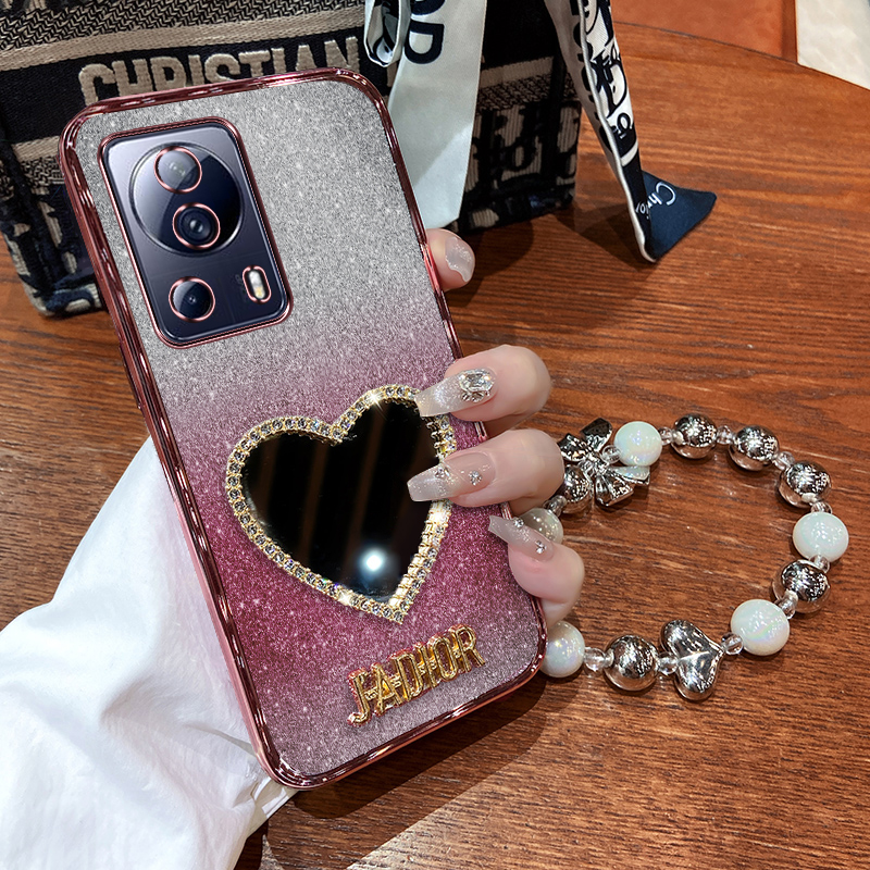 小米civi2硅胶创意手机壳带镜子