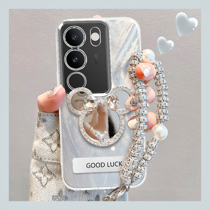 羽纱手机壳保护套补妆镜新款潮流