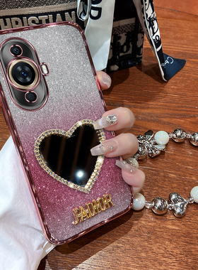 华为hinova11手机壳智选hinove11保护硅胶套MIZ一BD00全包防摔hinovo软壳hi女潮nova可爱卡通带镜子BDOO新款