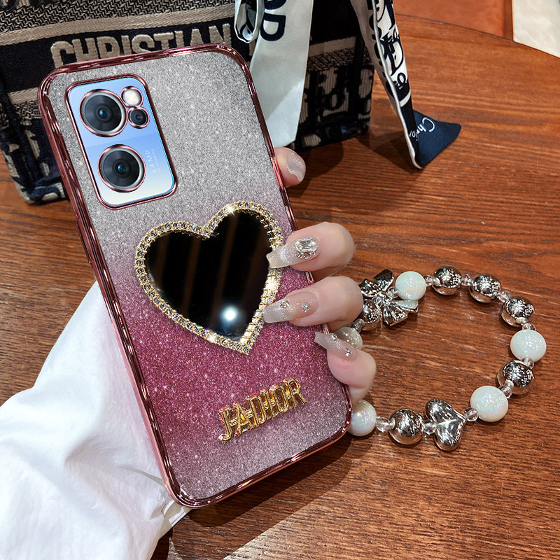 opporeno7手机壳reno7pro保护套5G硅胶oppo全包防摔por软壳opopreno7se钻75g女reon带镜子opporeon7高档新款