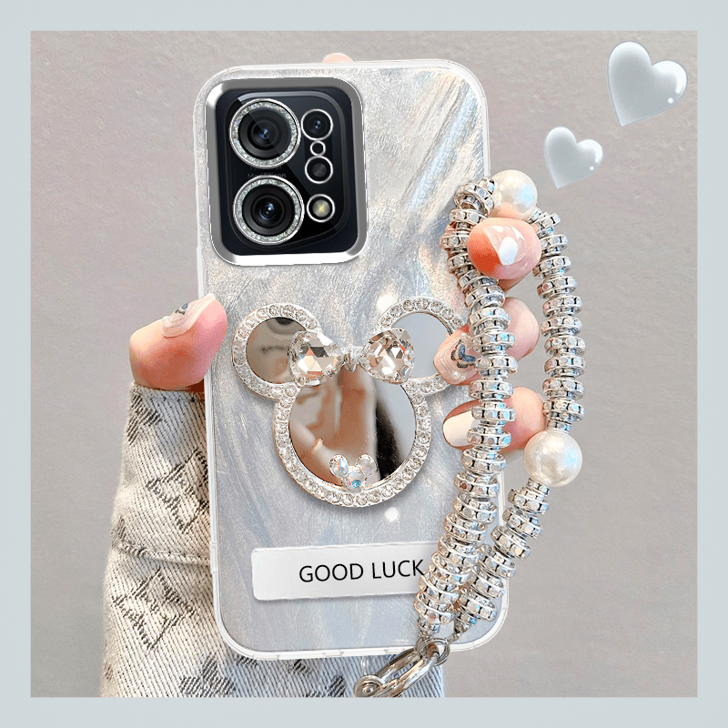 羽纱手机壳保护套补妆镜新款潮流