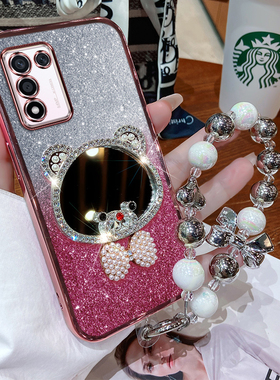 oppoK9s手机壳oppo保护套K9s硅胶5G全包s5g防摔opk软壳oppk新款opook女00p0k带镜子opopk闪粉可爱0PP0高级感