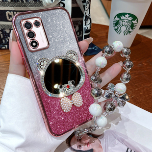 oppoK9s手机壳oppo保护套K9s硅胶5G全包s5g防摔opk软壳oppk新款opook女00p0k带镜子opopk闪粉可爱0PP0高级感