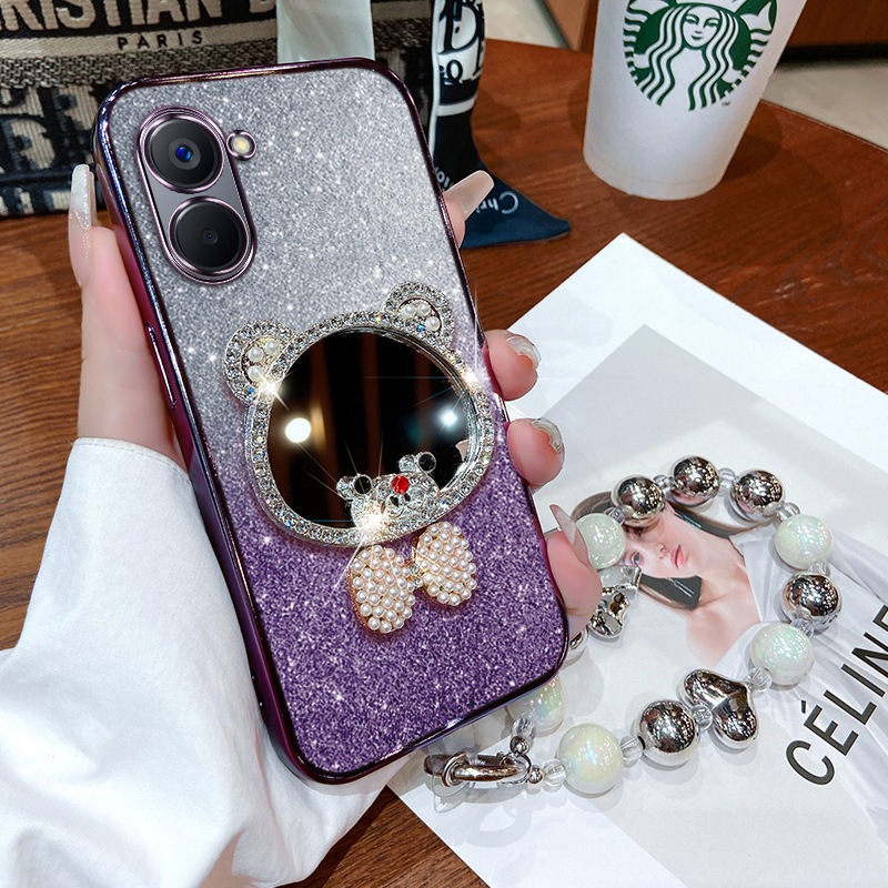 realmeV20硅胶创意手机壳闪粉