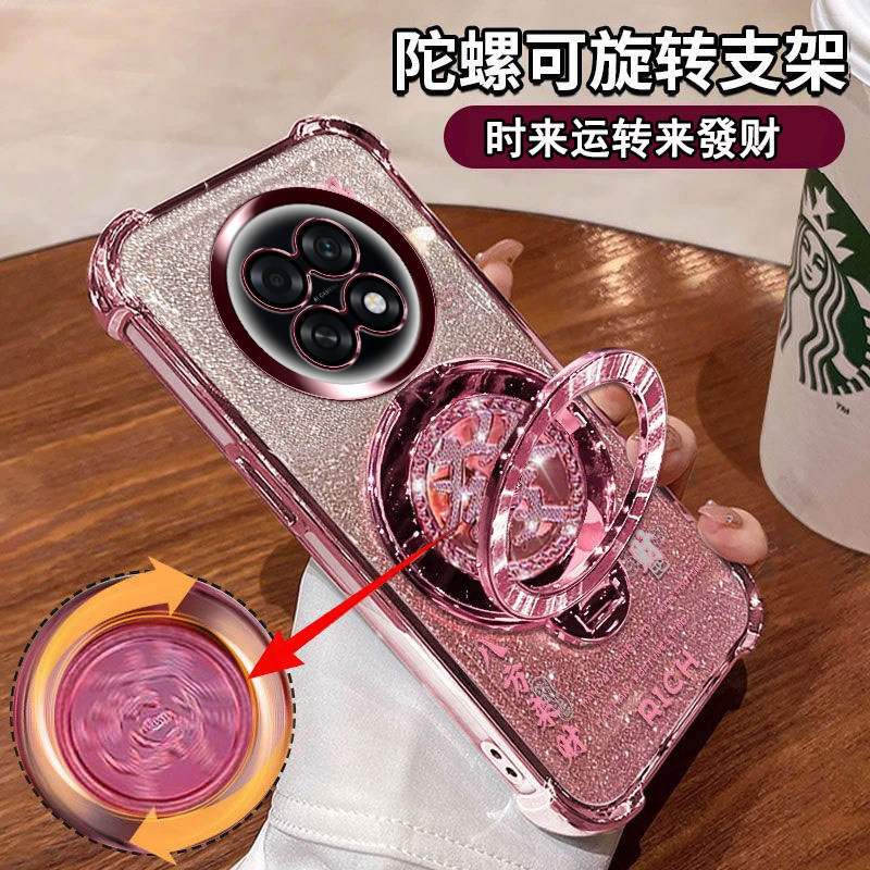 适用于OPPOA6GT手机壳四角气囊5g时尚个性女款PLL110镜头膜保护套oppo网红爆款a6gt硅胶软壳OPPO喜庆发财支架