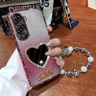 华为荣耀x50i手机壳honor X50i保护硅胶套CRT一AN00带镜子CRTAN全包i5g防摔x软壳x5oi女潮外壳ANOO网红可爱钻