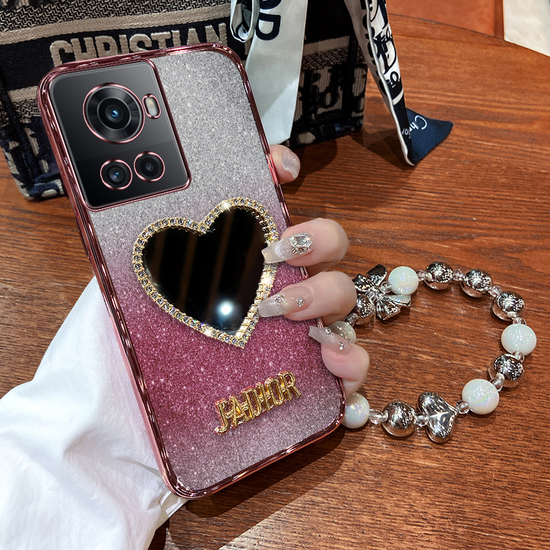 一加ace硅胶创意手机壳带镜子