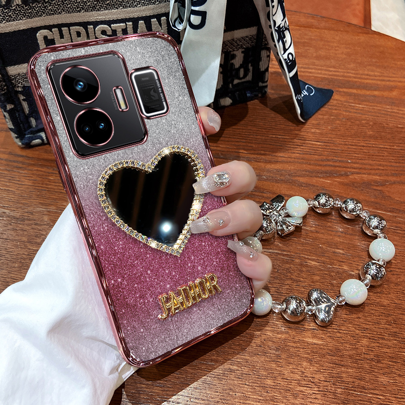 真我gtneo5手机壳realmeGTneo5保护硅胶套RMX3706全包防摔3708软壳realme可爱oppo女潮gtnoe带镜子gt个性neo5