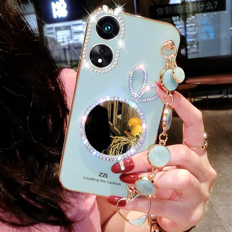 oppoA58x硅胶创意手机壳补妆镜