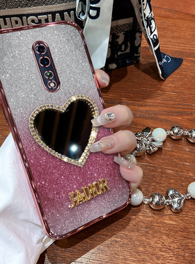 opporenoz手机壳opporeno保护套OPPO硅胶reno全包Renoz防摔软壳opopreno1女z带镜子0Pporeon手链opooreno可爱