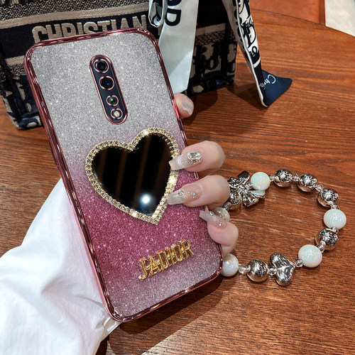 opporenoz硅胶创意手机壳带镜子