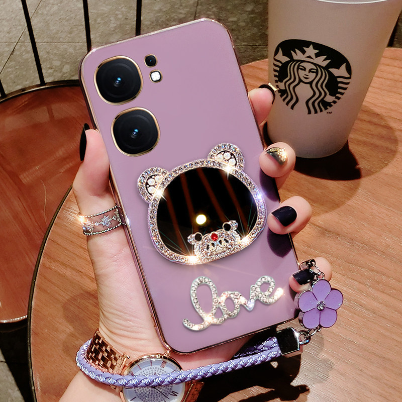 vivoiqooneo9手机壳iqooneo9pro保护套硅胶vivo全包防摔软壳iqoonoe创意可爱por爱酷iq00男女潮iqoo带镜子neo