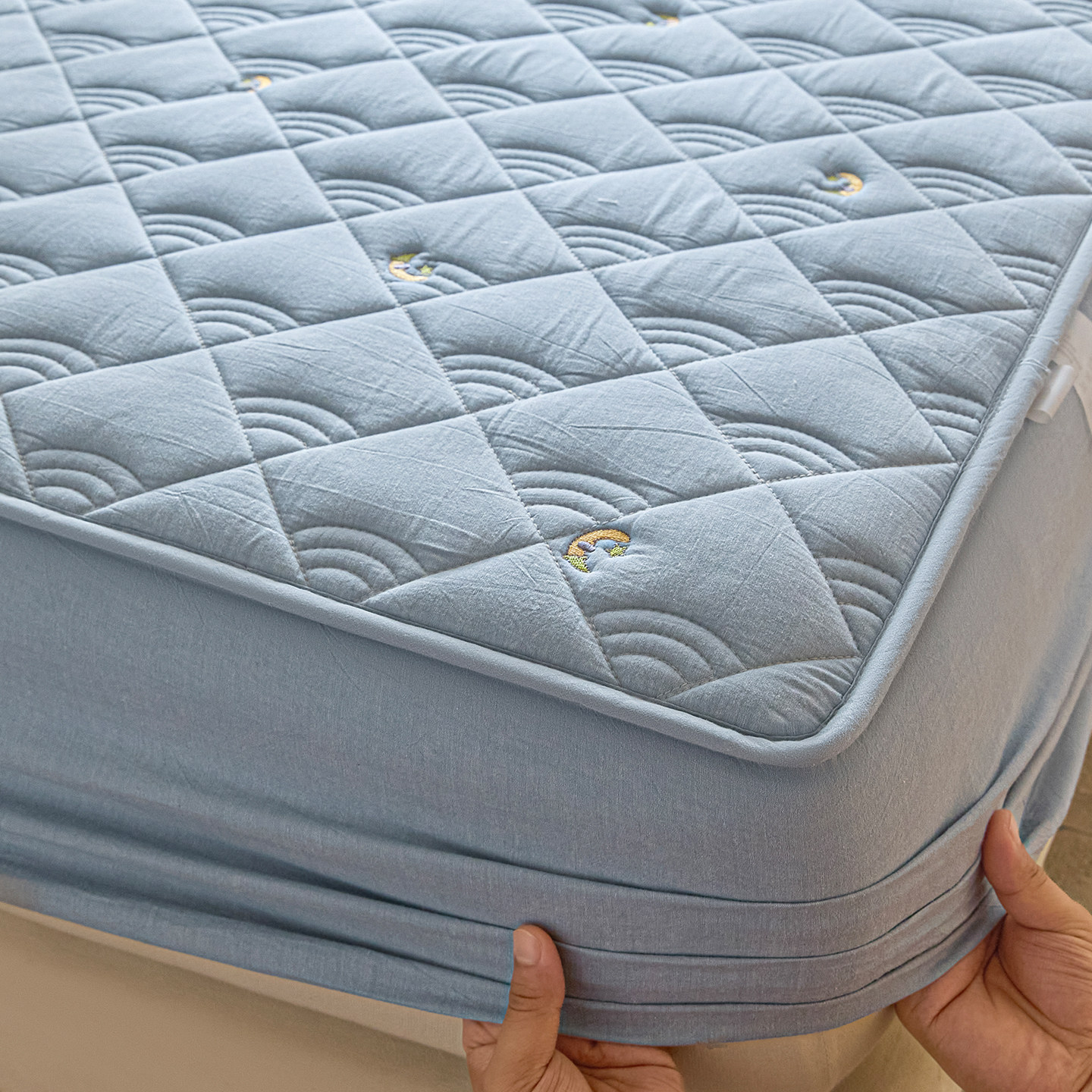 加厚夹棉床笠纯棉全棉床罩全包床垫套保护罩床套罩新款防尘可机洗,床上用品,床笠,淘宝优惠券,粉丝福利购,淘宝优惠卷