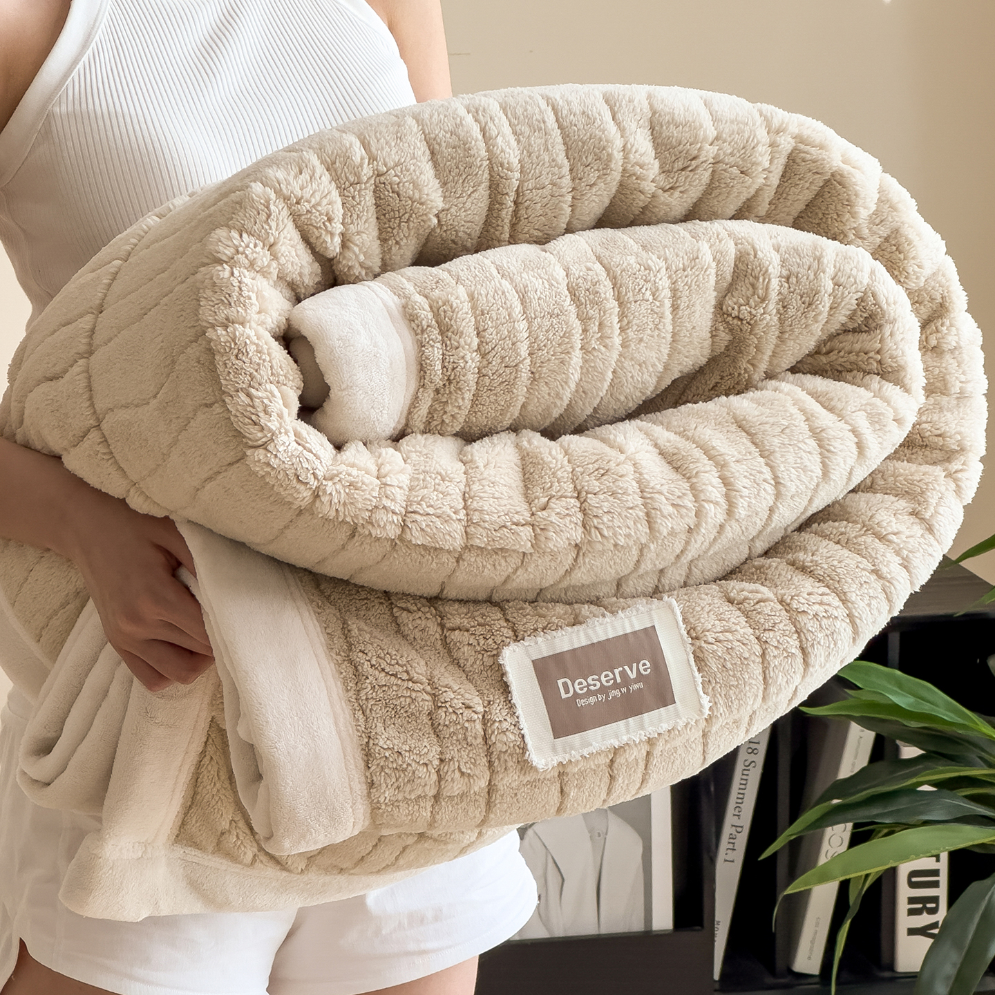 【重磅加厚】珊瑚牛奶绒毛毯盖毯