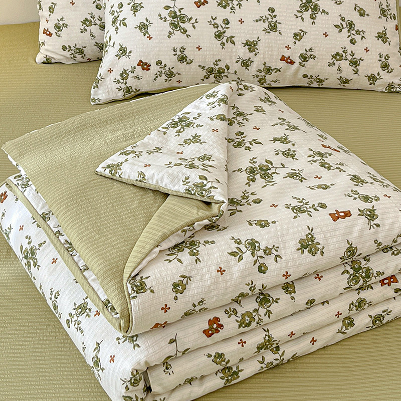 夏季泡泡纱夏凉被可机洗2026新款单人学生宿舍空调被儿童被子薄款