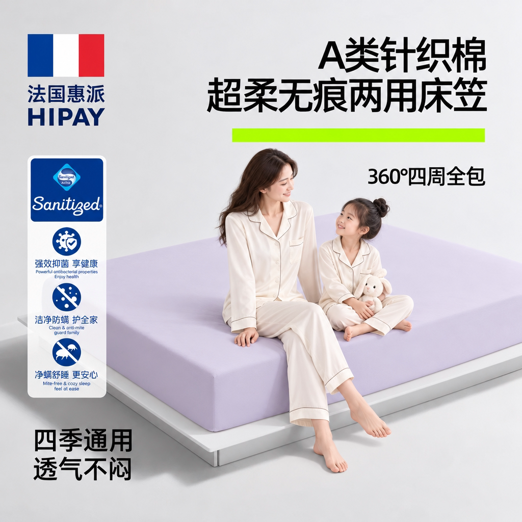 针织床笠床罩全包防滑防尘隔脏