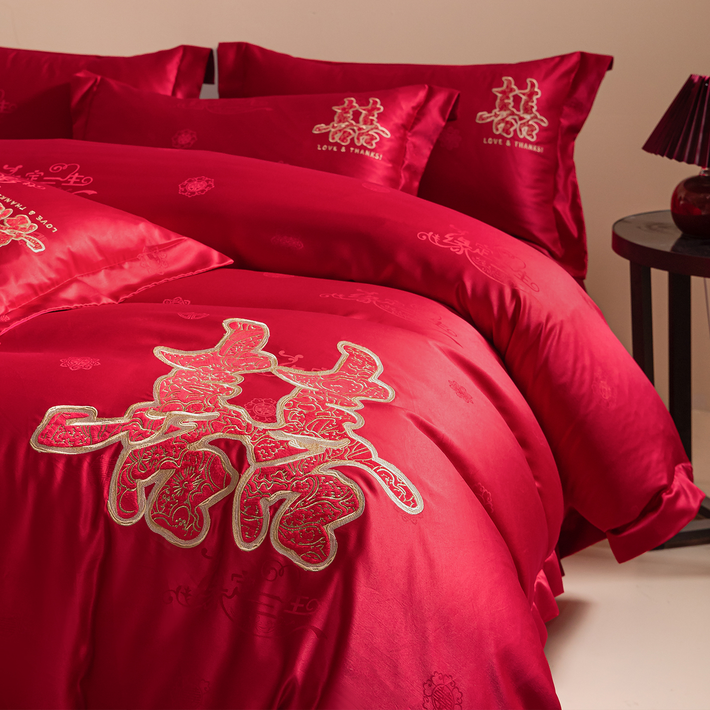 新婚结婚床上用品四件套纯棉全棉