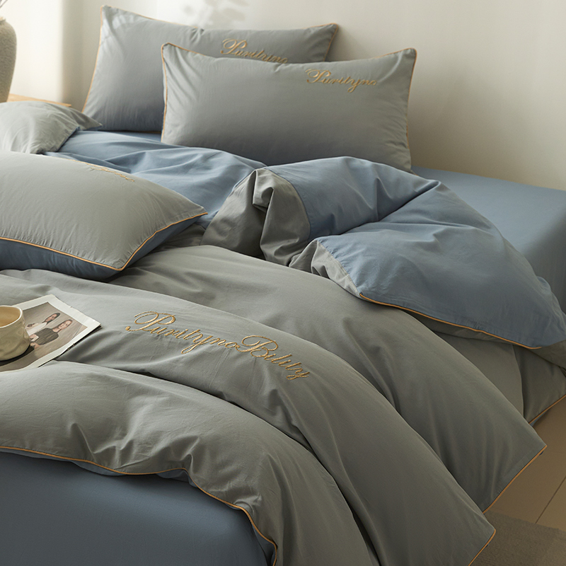 简约纯棉全棉被套四件套2025新款
