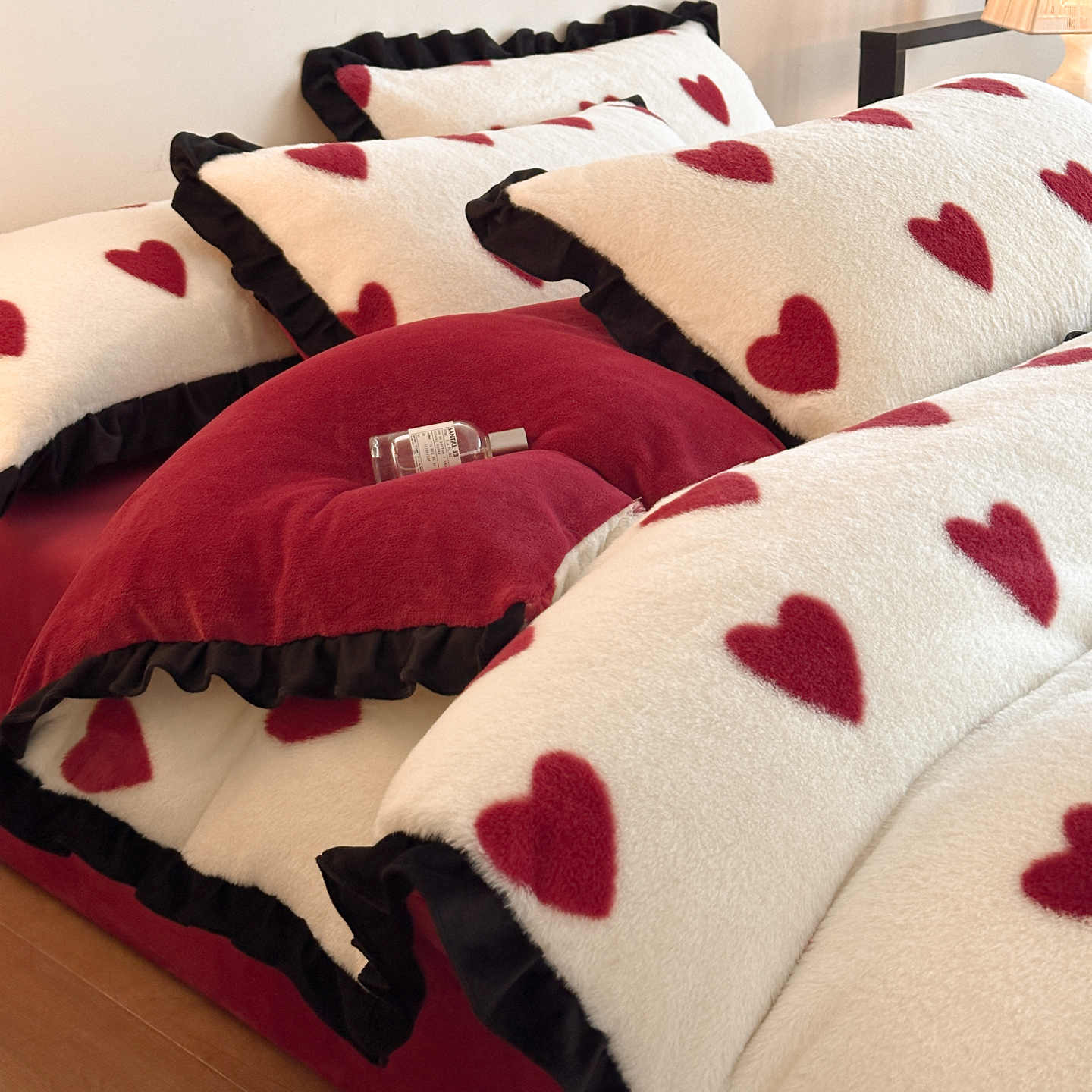 兔毛绒被套四件套冬天加绒加厚