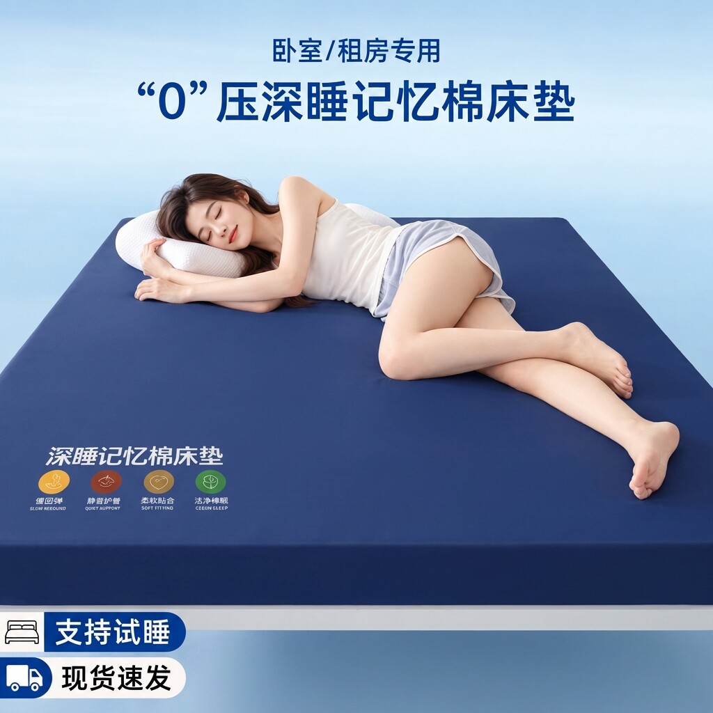 记忆棉床垫家用卧室可折叠垫子不塌陷慢回弹深睡软垫褥子榻榻米垫