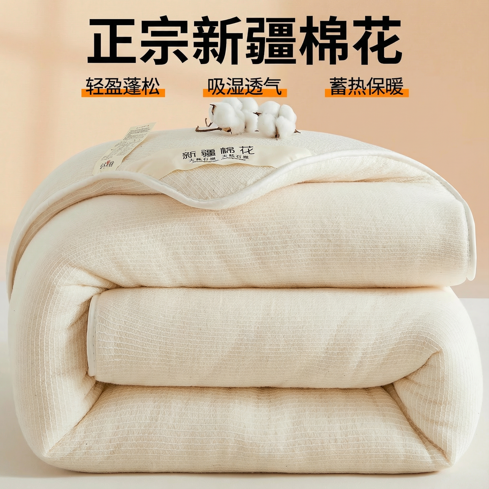 新疆纯棉花被子冬被加厚保暖棉被