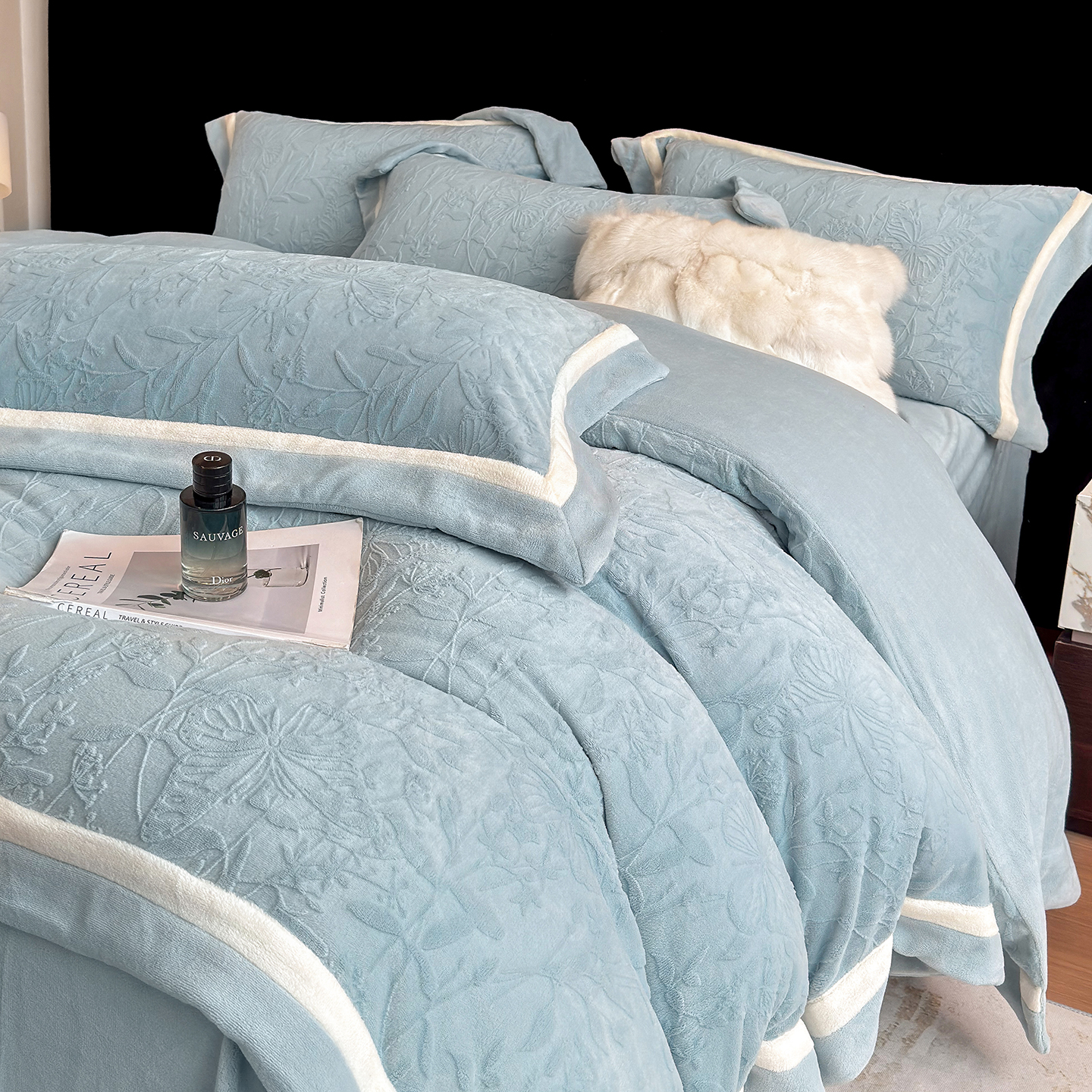 冬天四件套牛奶绒加厚保暖床品