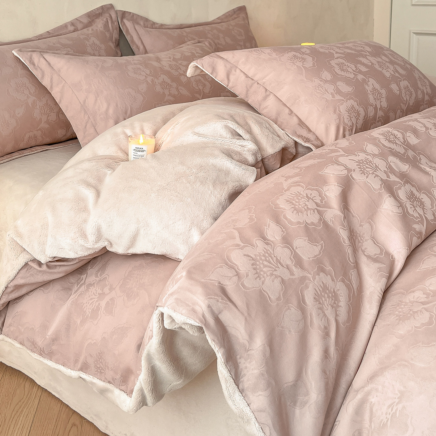 牛奶绒床单被套四件套纯棉全棉冬季加厚高端床笠被单床上用品被罩