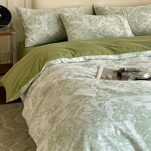 秋冬季高端磨毛床上四件套纯棉100全棉加厚保暖床单被套床笠床品