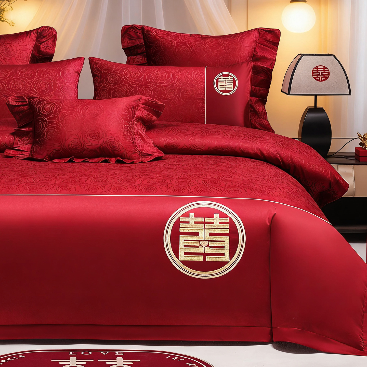 高档婚庆四件套纯棉全棉2025新款