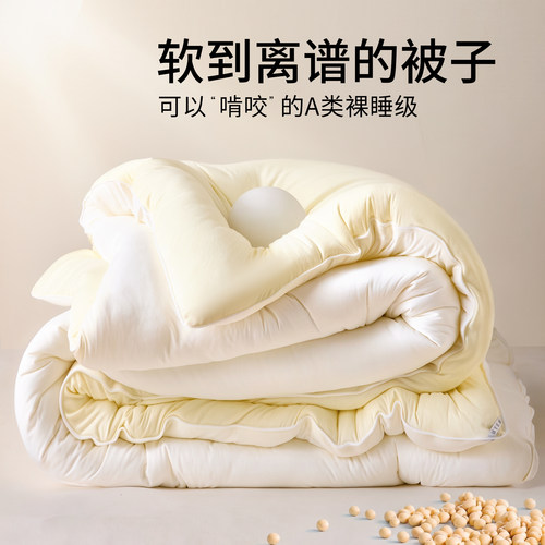 A类大豆纤维冬被软糯亲肤